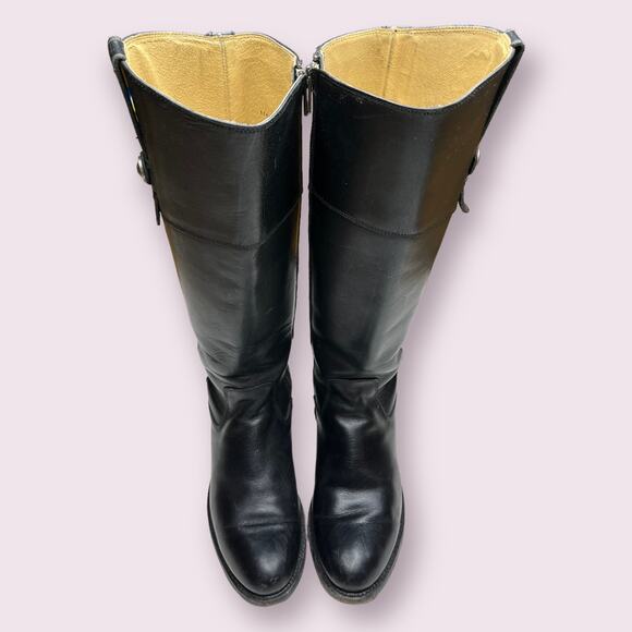 Frye 3476095 Melissa Inside Zip Black Riding Boots - Picture 2 of 9